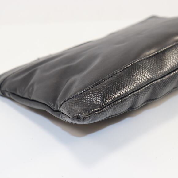 Genesis Vintage Black Clutch Purse Leather - Picture 4 of 6